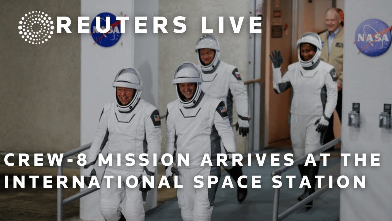 LIVE: Crew-8 mission arrives at the International Space Station | REUTERS